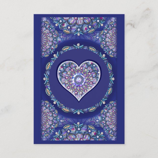 Carte D'accompagnement Rosace bleue (Devant)