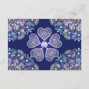 Carte D'accompagnement Rosace bleue