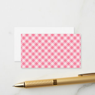 Carte D'accompagnement Rose À damiers Classy Carré tendance