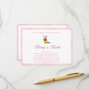 Carte D'accompagnement Rose apporte un livre ver de livre