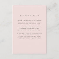 Rose clair simple et élégant | Détails du client m