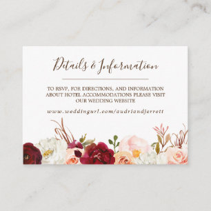 Carte D'accompagnement Rose de chasse et de chasse Dream Catcher Mariage