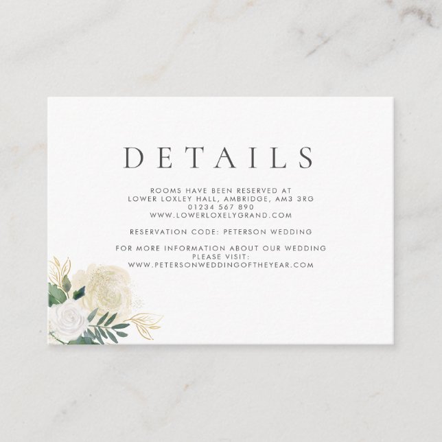 Carte D'accompagnement Rose de Parties scintillant romantique (Devant)