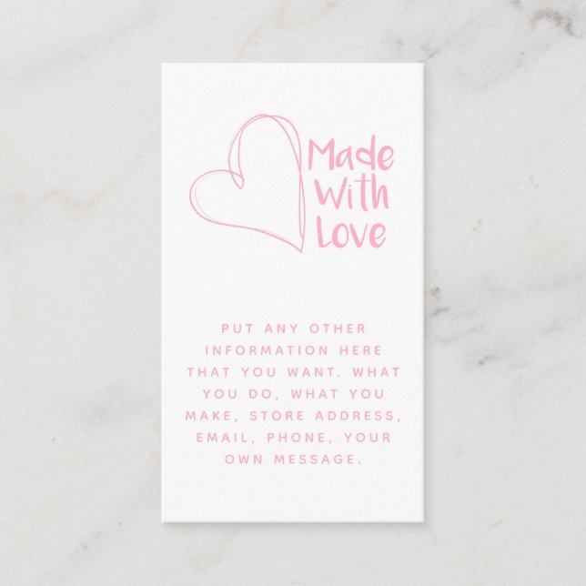 Carte D'accompagnement Rose et blanc fait de coeur d'amour, liens sociaux (Devant)