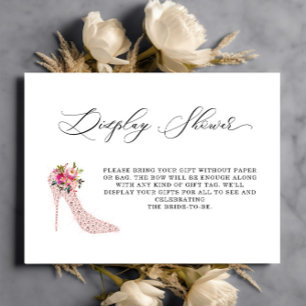 Carte D'accompagnement Rose Floral Haut talons Affichage Douche