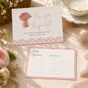 Carte D'accompagnement Rose fraîchement sortie de la demande de recette d