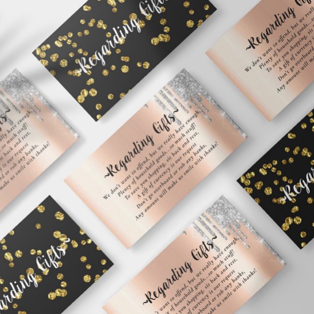 Carte D'accompagnement Rose Gold Honeymoon Fund mariage de douche nuptial (Créateur téléchargé)