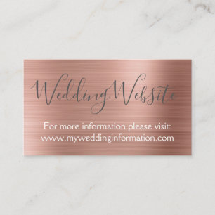 Carte D'accompagnement Rose Gold Mariage Site Web