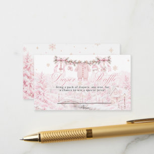 Carte D'accompagnement Rose Il Faut un Village Baby Shower Fille Couche
