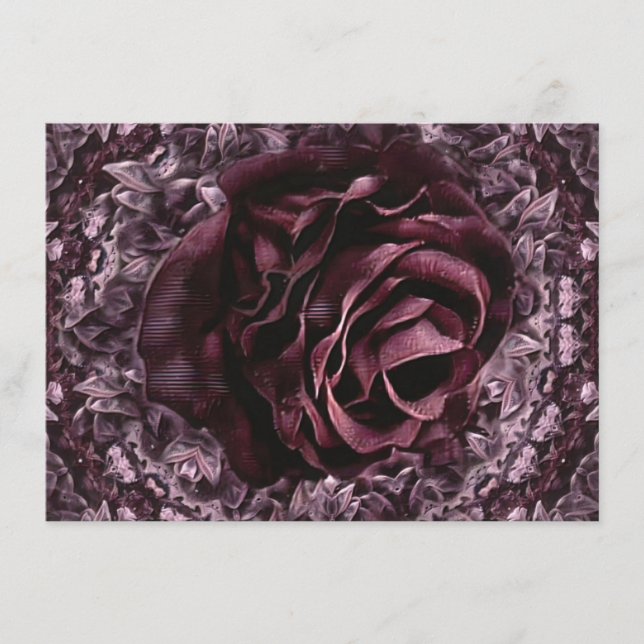 Carte D'accompagnement Rose Mandala (Devant)