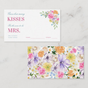 Carte D'accompagnement Rose & Orange Combien de baisers Fête des mariées