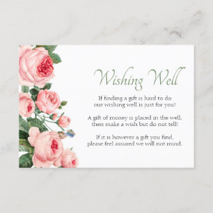 Carte D'accompagnement Rose Rose floral rougissant élégant désir bien