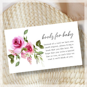 Carte D'accompagnement Rose rose rose   Baby shower de demande de réserva