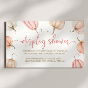 Carte D'accompagnement Rose Un Petit Baby shower Citrouille Affichage Dou