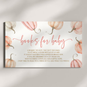 Carte D'accompagnement Rose Un Petit Baby shower Citrouille Livres Pour B