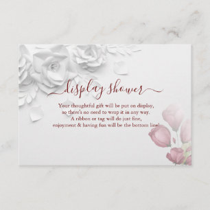 Carte D'accompagnement Roses floraux Afficher Wedding shower nuptial