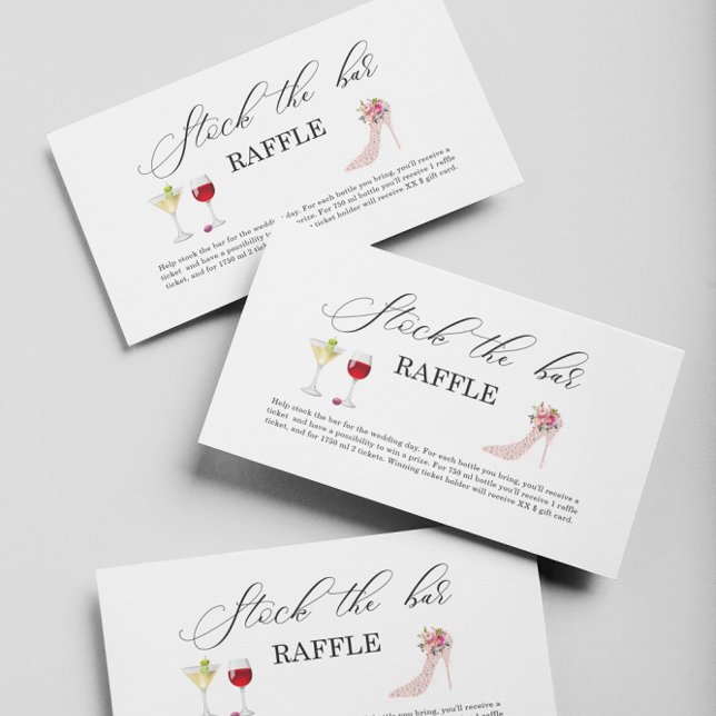 Carte D'accompagnement Roses hauts talons Stock bar Fête des mariées (Créateur téléchargé)