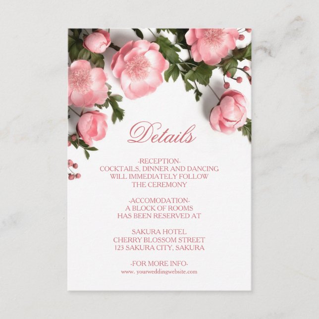 Carte D'accompagnement Roses sauvages 3D blanches (Devant)
