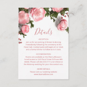 Carte D'accompagnement Roses sauvages en 3D blanches