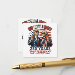 Carte D'accompagnement Rouge Blanc Boozy Trump George Washington 250