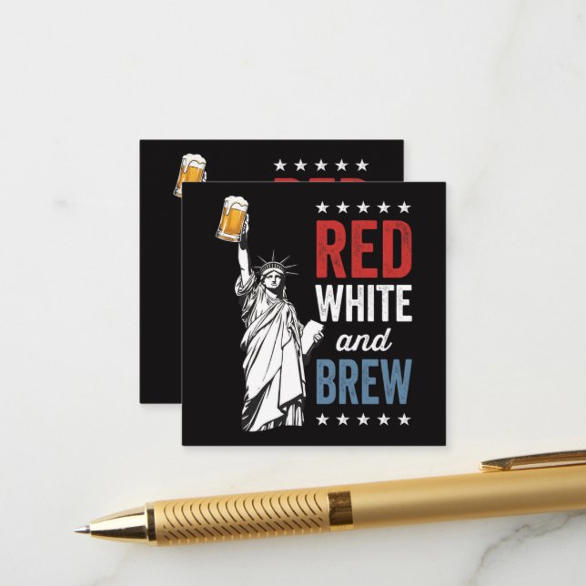 Carte D'accompagnement Rouge Blanc et Bière 250e Anniversaire (Devant/Arrière en situation)