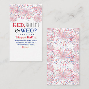 Carte D'accompagnement Rouge, Blanc & Qui ? 4 juillet Parti de la révélat