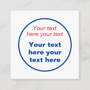 Carte D'accompagnement Rouge Bleu Blanc Votre Texte Ici Remplacer Slogan