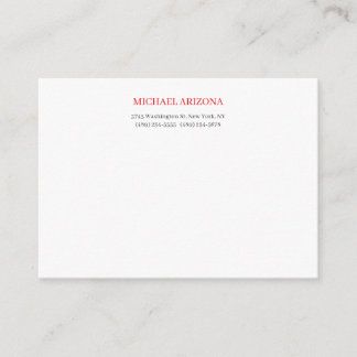 Carte D'accompagnement Rouge Noir & Blanc Minimaliste Simple Moderne