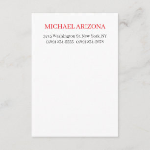 Carte D'accompagnement Rouge Noir & Blanc Minimaliste Simple Moderne