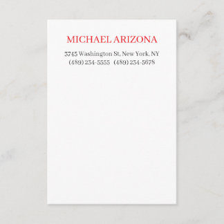 Carte D'accompagnement Rouge Noir & Blanc Minimaliste Simple Moderne