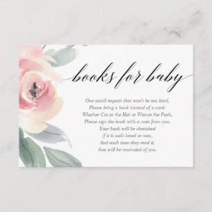 Carte D'accompagnement Rougissent la demande simple rose de livre de baby