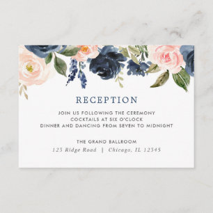 Carte D'accompagnement Rougissent la réception florale rose de roses de