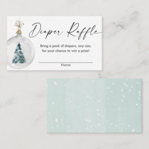 Carte D'accompagnement Roulement de baby shower de la neige en hiver