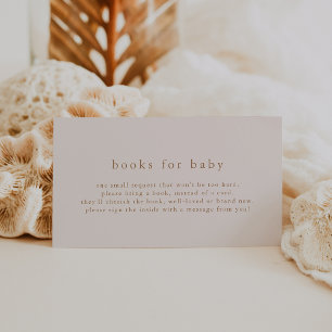 Carte D'accompagnement ROWAN Pink Gold Simple Baby shower Livres pour béb