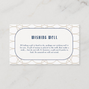 Carte D'accompagnement Royal Blue Classic Retro Wishing Well