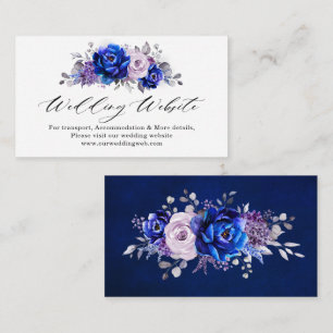Carte D'accompagnement Royal Blue Lilac Purple Floral Détails du site web