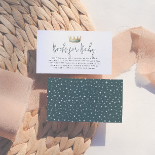 Carte D'accompagnement Royal Prince Blue Baby shower Livres Pour Bébé