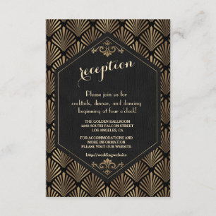 Carte D'accompagnement Royal Roaring 20's Great Gatsby Détails du Mariage