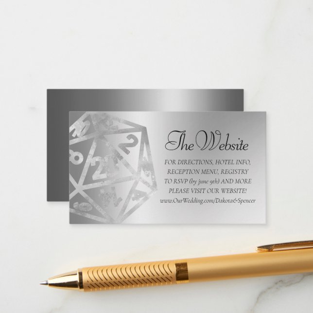 Carte D'accompagnement RPG Luxe | Imaginaire Tabletop Gamer site de l'évé (Devant/Arrière en situation)