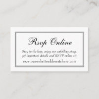 RSVP blanc à double bordure en ligne