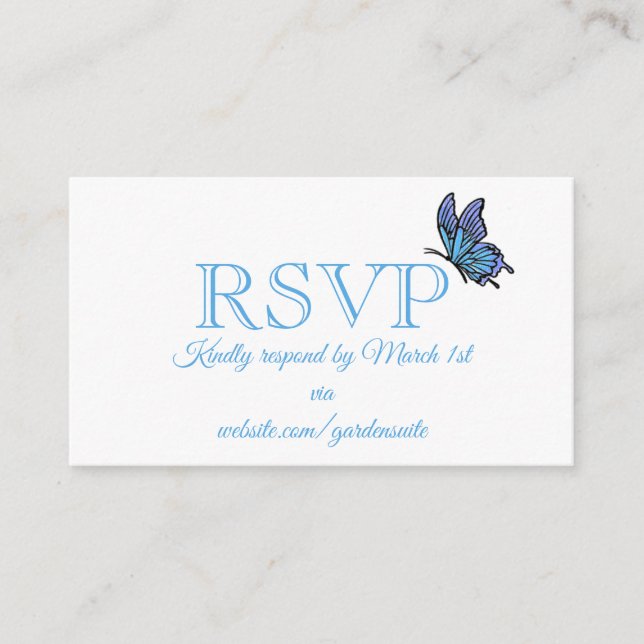Carte D'accompagnement RSVP Card (Devant)