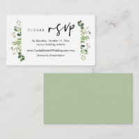 RSVP en ligne, boîtier vert minimaliste moderne