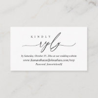 RSVP en ligne, Calligraphie simple moderne