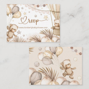 Carte D'accompagnement RSVP Online Teddy Bear Bear Bear Bear Baby