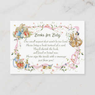 Carte D'accompagnement Ruban fleur sauvage Peter le Rabbit Book Request