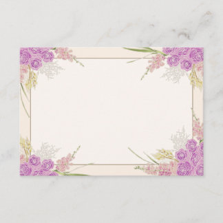 Carte D'accompagnement Ruban ombré et bouquet Rose Poussiéreuse Vintage