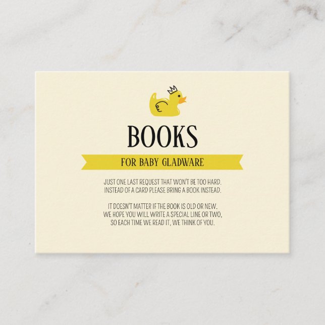 Carte D'accompagnement Rubber Canard Couples neutres selon le sexe Baby s (Devant)