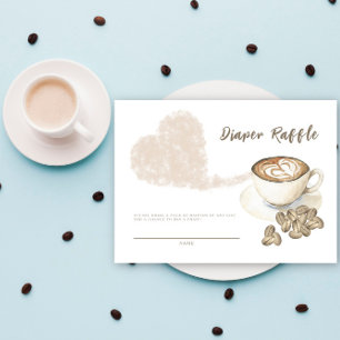 Carte D'accompagnement Rupture de baby shower de fèves et de café