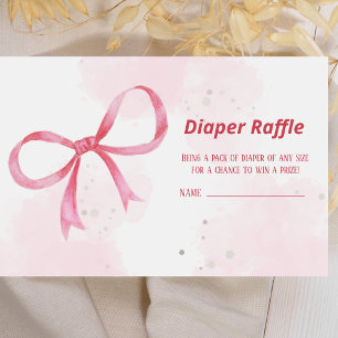 Carte D'accompagnement Rupture de Baby shower de la couche rose pâle