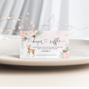 Carte D'accompagnement Rupture de couche de cerfs rose pâle